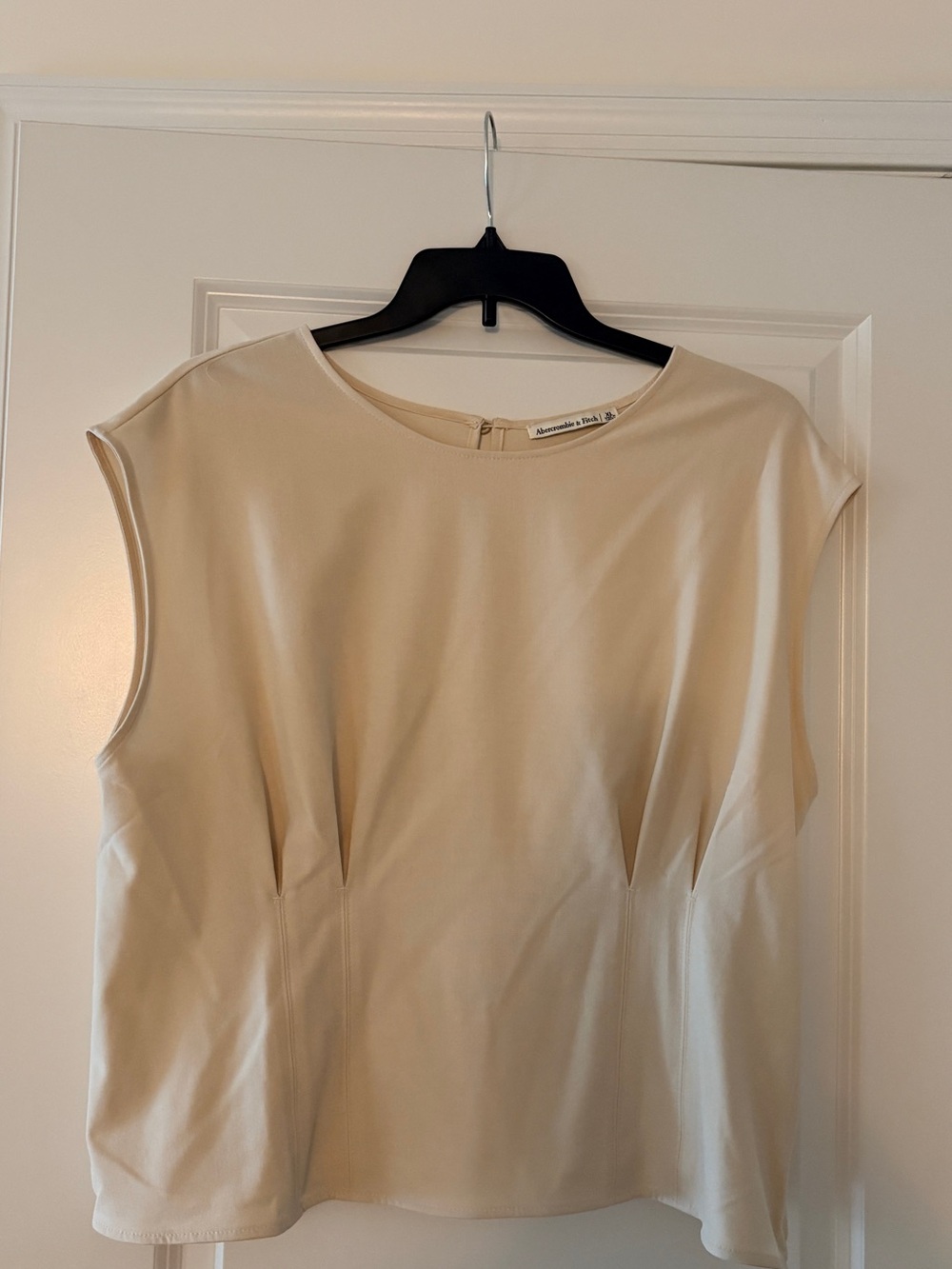 Abercrombie & Fitch Sleeveless Cream Blouse
